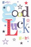 The energy of encouragement leaps from this vibrant good luck card, its eye-catching design a symphony of warm, playful colours and thoughtfully arranged fonts. Large, pastel-blue letters-soft as the sky over Charing Cross Gardens-are intertwined with bursts of bold reds, mossy greens, and rich purples, each character crafted with the care of an artist mixing the perfect shade. Across the smooth, white surface, navy and lilac stars of all sizes sparkle, their scattered pattern echoing the dreams and hopes that take shape along the River Thames. Despite its sleek finish, the card feels inviting to the touch, its sturdy weight familiar to anyone who's chosen a high-quality card for a local milestone-a new job, university exam, or an audition at a nearby theatre. This good luck card carries with it the kind of heartfelt optimism and communal spirit that defines Charing Cross, offering a burst of support and the charming reassurance of a friend's belief in your journey ahead.